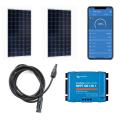 Zonnepanelen Pakket 430Wp | Victron SmartSolar MPPT 30A laadregelaar | 2x 215Wp Zonnepaneel | Compleet | Eenvoudige installatie - 