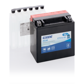 Exide AGM 12V accu | ETX16-BS | 12V 14Ah - 
