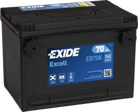 Exide Excell accu | EB708 | 12V 70Ah