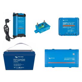 Victron Energy Energiepakket voor Camper Klein - 12V - 100Ah - 1200 Watt - 
