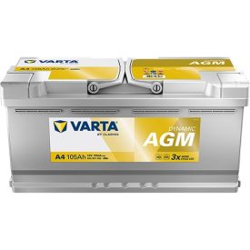 VARTA A4 Silver Dynamic AGM 12V 105Ah 950A accu 605 901 095