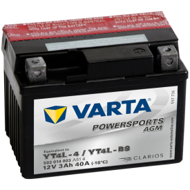 Varta Powersports AGM T4L-4 accu | 503 014 003 | 12V 3Ah - 