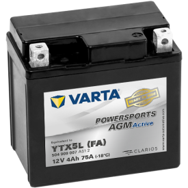 Varta Powersports AGM Active YTX5L-4 accu | 504 909 007 | 12V 4Ah - 