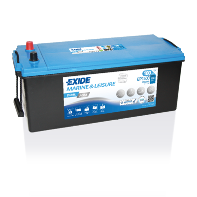Exide Dual AGM accu | EP1500 | 12V 180Ah - 
